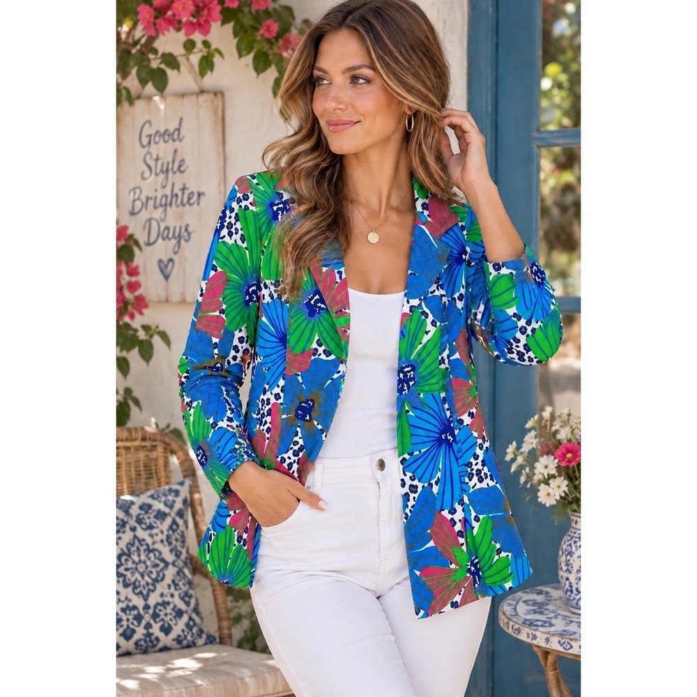 Harve Benard Blazer Vintage Retro Floral Colorful Maximalist Statement Jacket